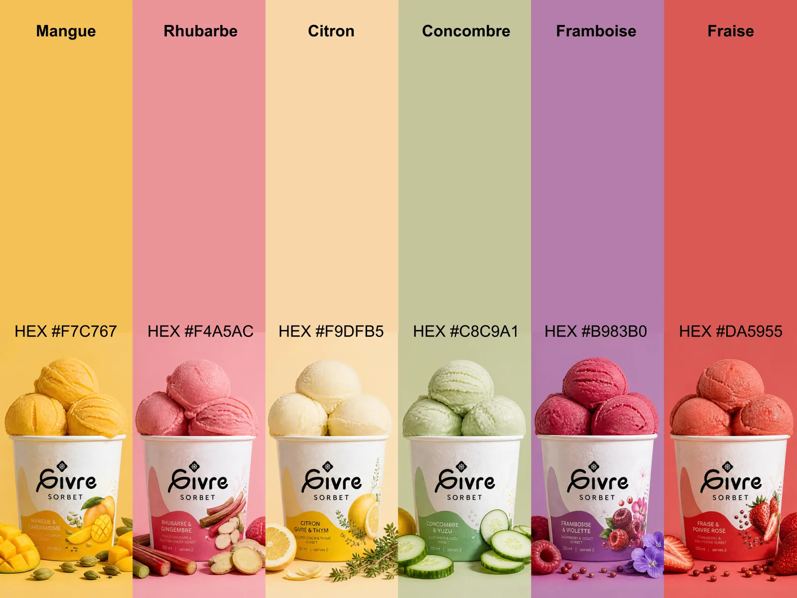 Givre — flavour colour palette